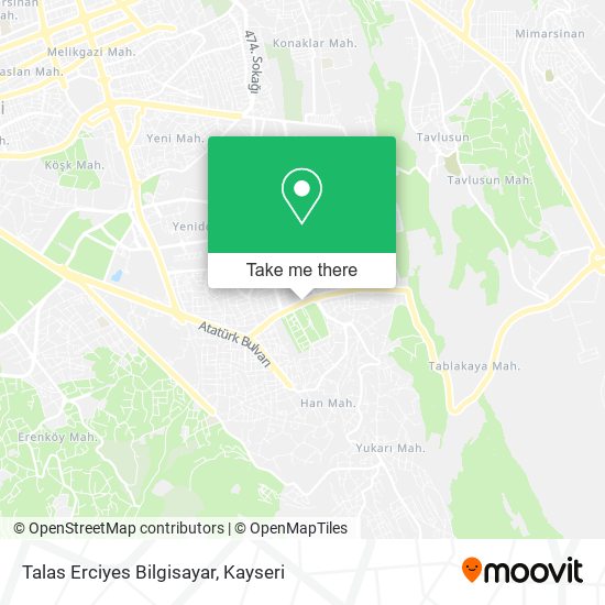 Talas Erciyes Bilgisayar map