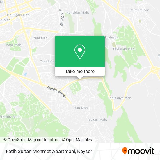 Fatih Sultan Mehmet Apartmani map