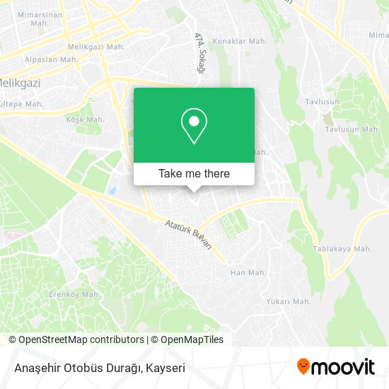 Anaşehir Otobüs Durağı map