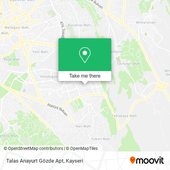 Talas Anayurt Gözde Apt map