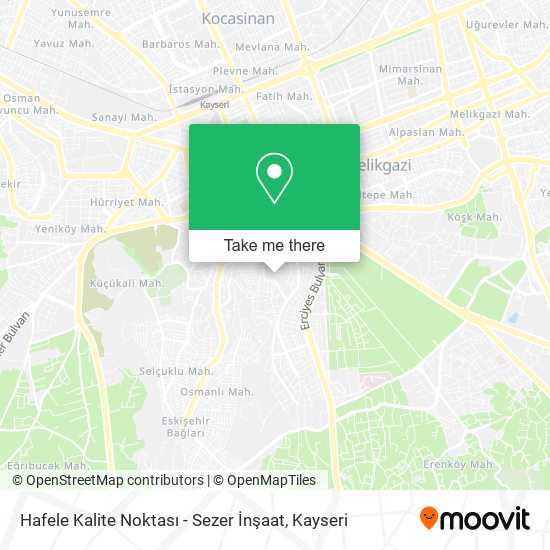 Hafele Kalite Noktası - Sezer İnşaat map