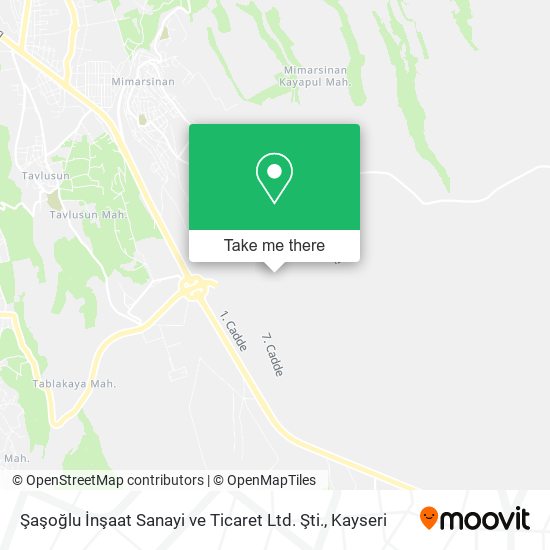 Şaşoğlu İnşaat Sanayi ve Ticaret Ltd. Şti. map