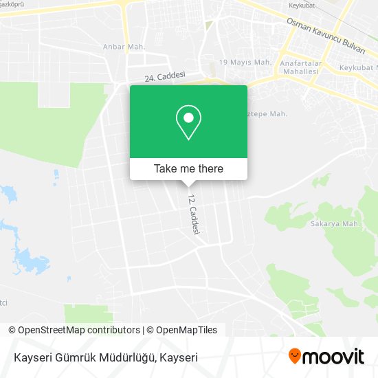 Kayseri Gümrük Müdürlüğü map