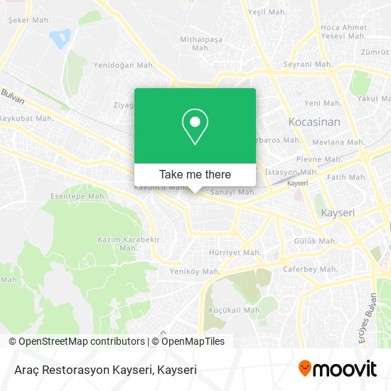 Araç Restorasyon Kayseri map