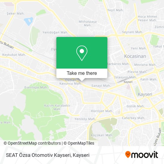SEAT Özsa Otomotiv Kayseri map