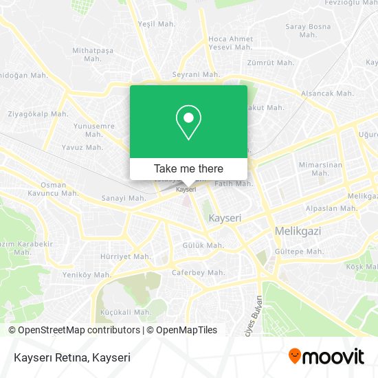 Kayserı Retına map