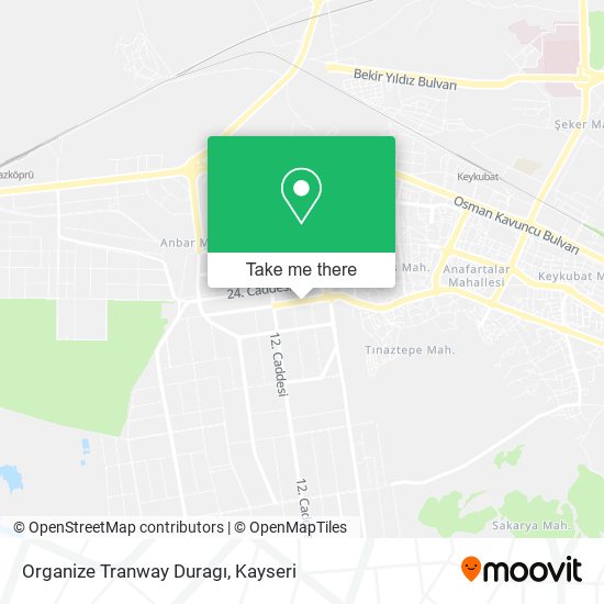 Organize Tranway Duragı map