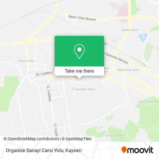 Organize Sanayi Carsi Yolu map