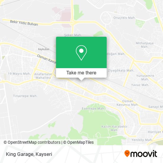 King Garage map