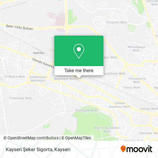 Kayseri Şeker Sigorta map