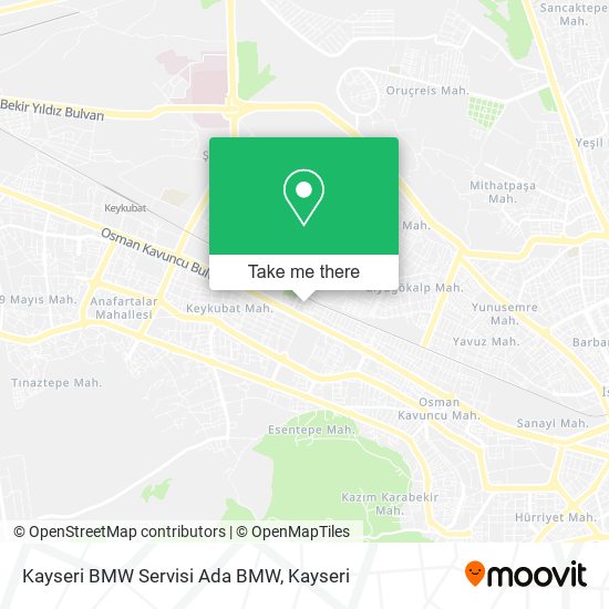 Kayseri BMW Servisi Ada BMW map