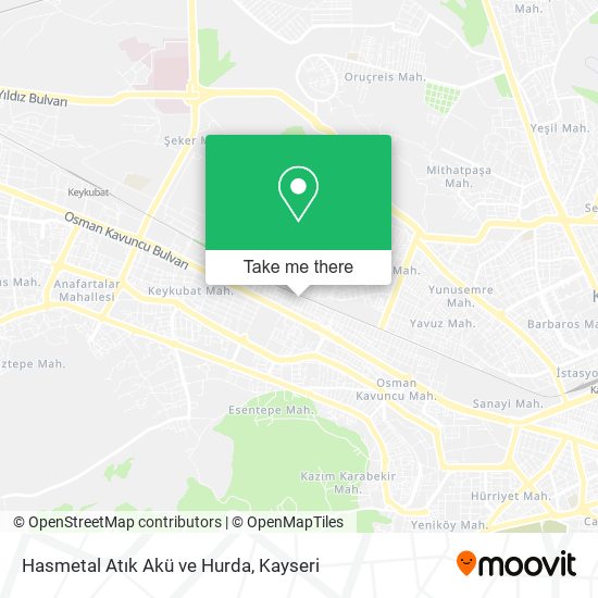 Hasmetal Atık Akü ve Hurda map