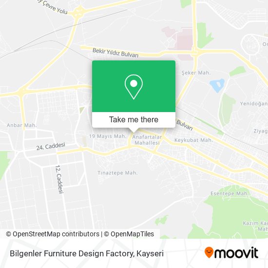 Bilgenler Furniture Design Factory map