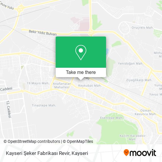 Kayseri Şeker Fabrikası Revir map