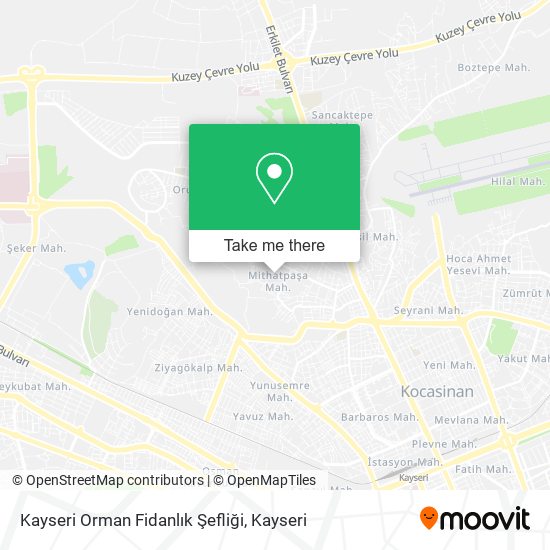 Kayseri Orman Fidanlık Şefliği map