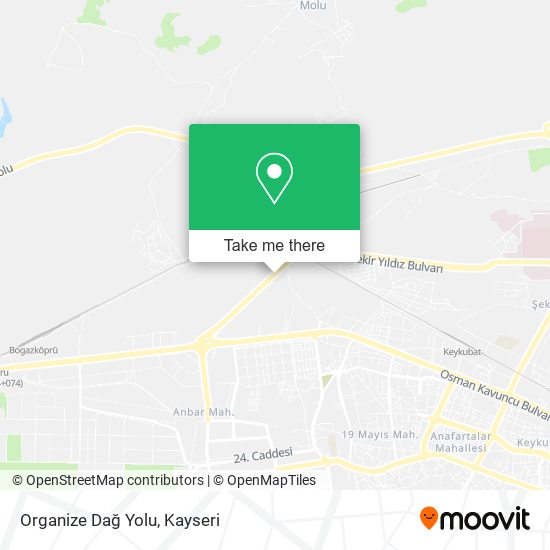 Organize Dağ Yolu map