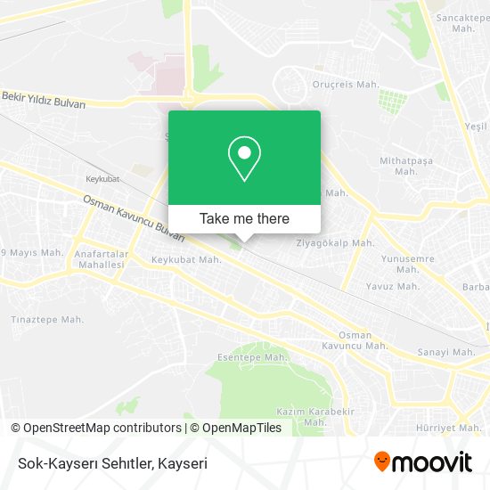 Sok-Kayserı Sehıtler map