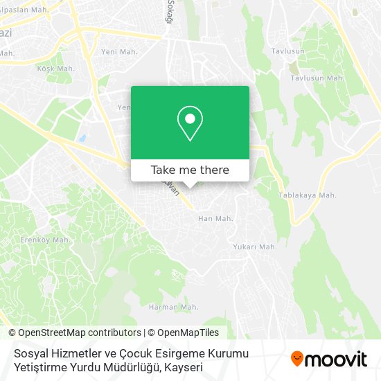 Sosyal Hizmetler ve Çocuk Esirgeme Kurumu Yetiştirme Yurdu Müdürlüğü map