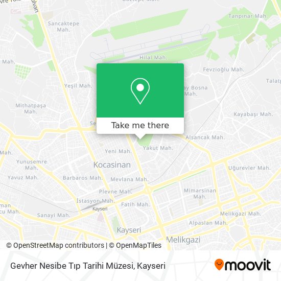 Gevher Nesibe Tıp Tarihi Müzesi map