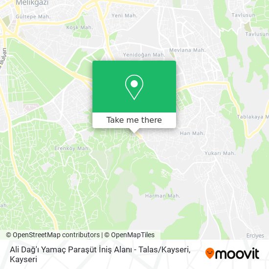 Ali Dağ'ı Yamaç Paraşüt İniş Alanı - Talas / Kayseri map