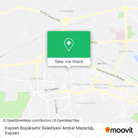 Kayseri Büyükşehir Belediyesi Ambar Mezarlığı map