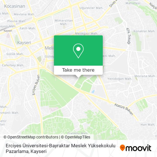 Erciyes Üniversitesi-Bayraktar Meslek Yüksekokulu Pazarlama map