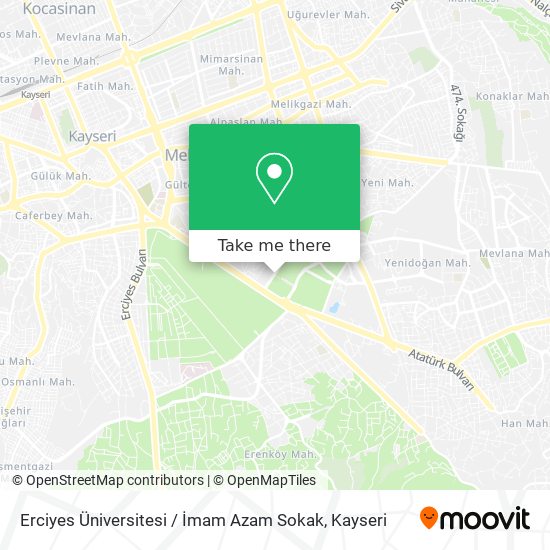 Erciyes Üniversitesi / İmam Azam Sokak map