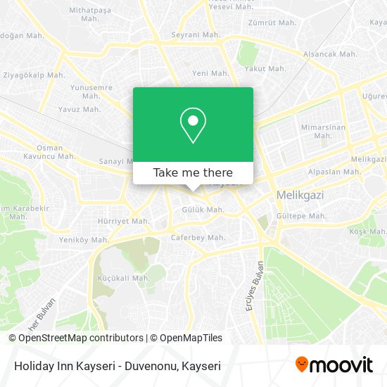 Holiday Inn Kayseri - Duvenonu map
