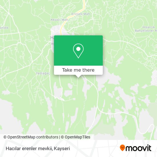 Hacılar erenler mevkii map