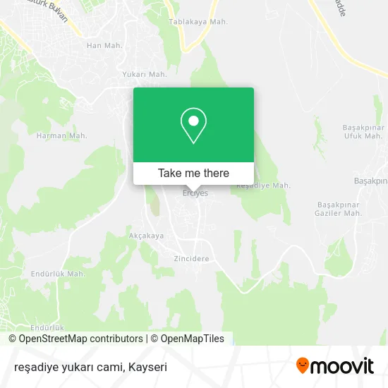reşadiye yukarı cami map