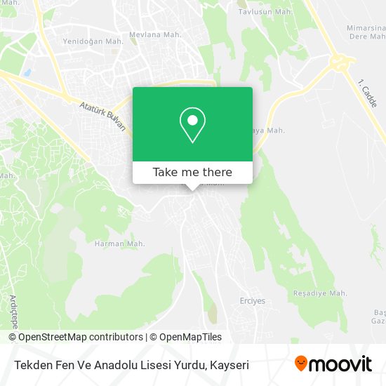 Tekden Fen Ve  Anadolu Lisesi Yurdu map