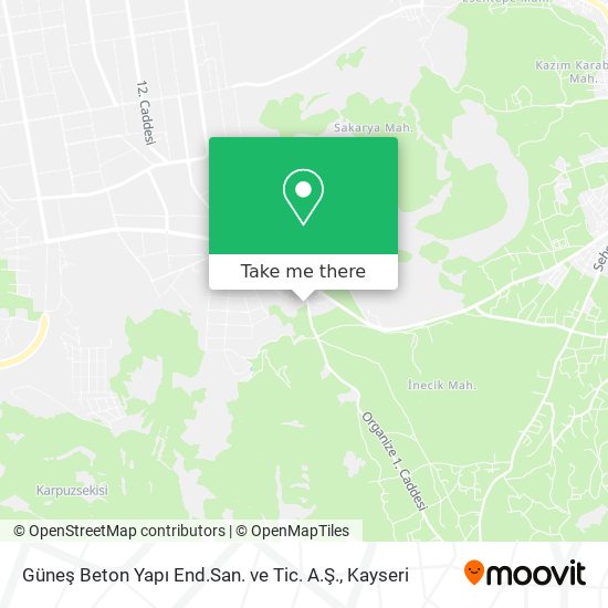 Güneş Beton Yapı End.San. ve Tic. A.Ş. map