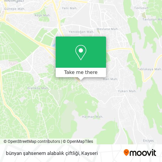 bünyan şahsenem alabalık çiftliği map