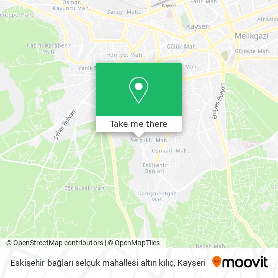 Eskişehir bağları selçuk mahallesi altın kılıç map