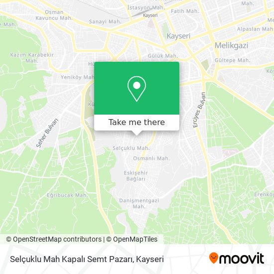 Selçuklu Mah Kapalı Semt Pazarı map