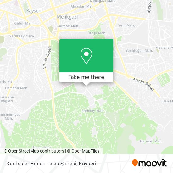 Kardeşler Emlak Talas Şubesi map