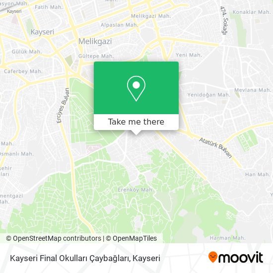 Kayseri Final Okulları Çaybağları map