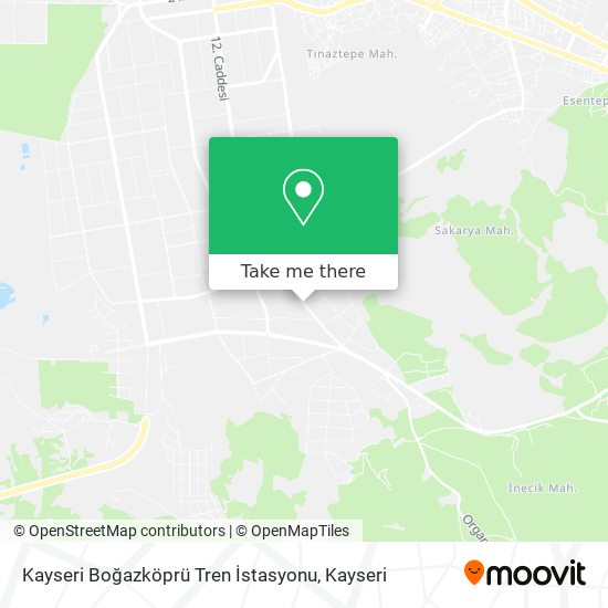 Kayseri Boğazköprü Tren İstasyonu map