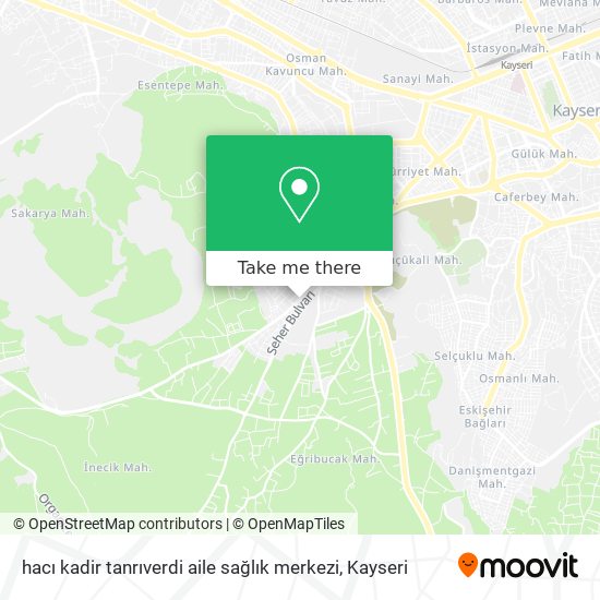 hacı kadir tanrıverdi aile sağlık merkezi map