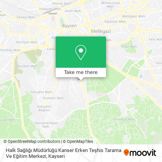 Halk Sağlığı Müdürlüğü Kanser Erken Teşhis Tarama Ve Eğitim Merkezi map