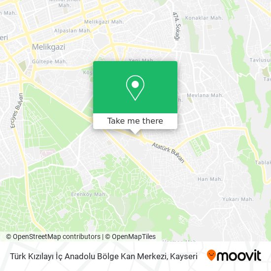 Türk Kızılayı İç Anadolu Bölge Kan Merkezi map