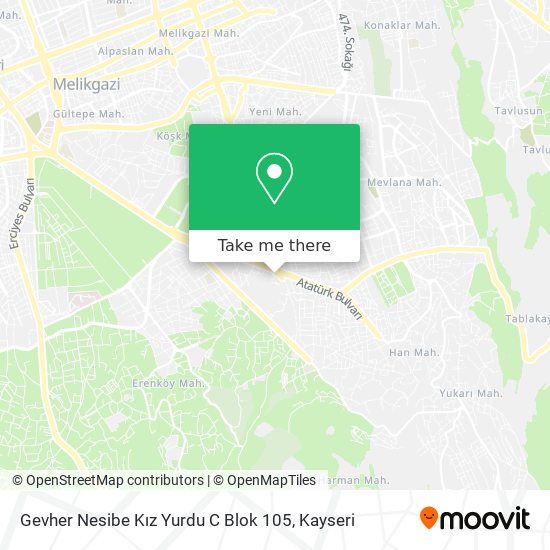 Gevher Nesibe Kız Yurdu C Blok 105 map