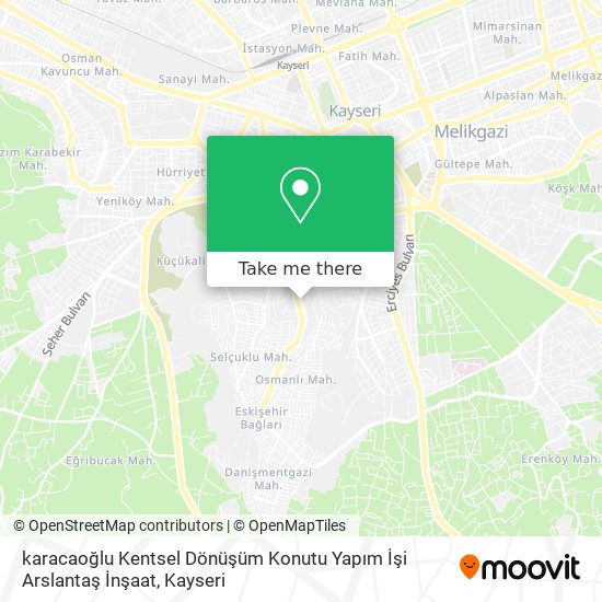 karacaoğlu Kentsel Dönüşüm Konutu Yapım İşi Arslantaş  İnşaat map