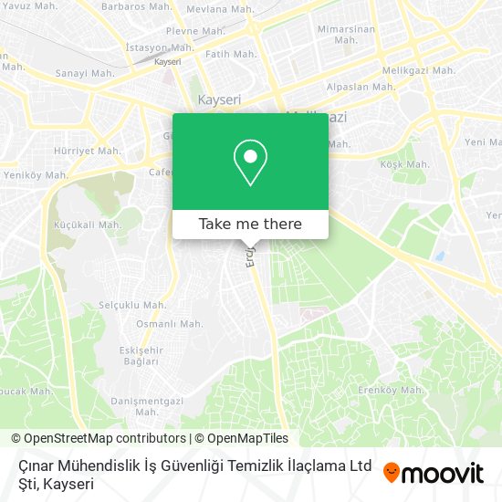 Çınar Mühendislik İş Güvenliği Temizlik İlaçlama Ltd Şti map