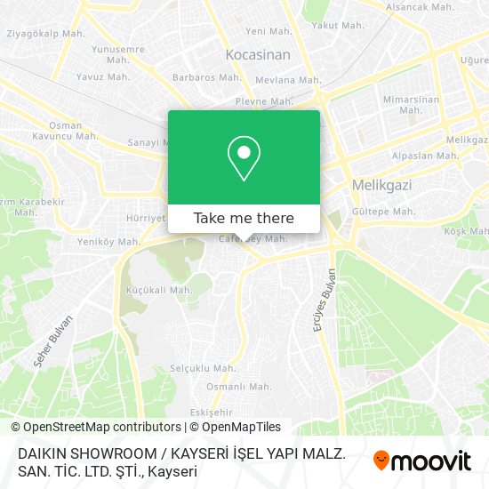 DAIKIN SHOWROOM / KAYSERİ İŞEL YAPI MALZ. SAN. TİC. LTD. ŞTİ. map
