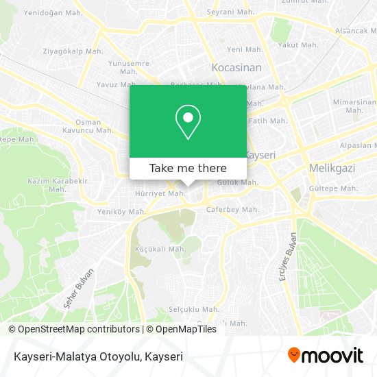 Kayseri-Malatya Otoyolu map