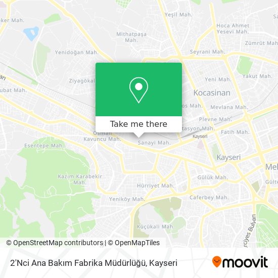 2'Nci Ana Bakım Fabrika Müdürlüğü map