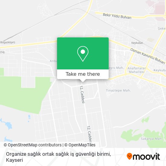 Organize sağlık ortak sağlık iş güvenliği birimi map