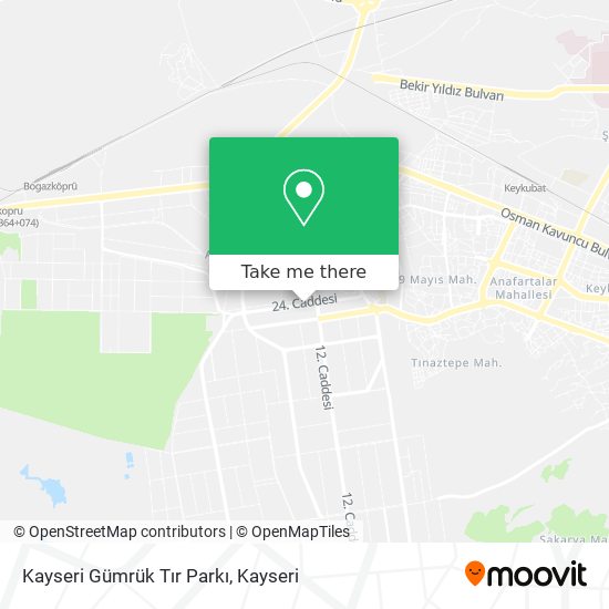 Kayseri Gümrük Tır Parkı map