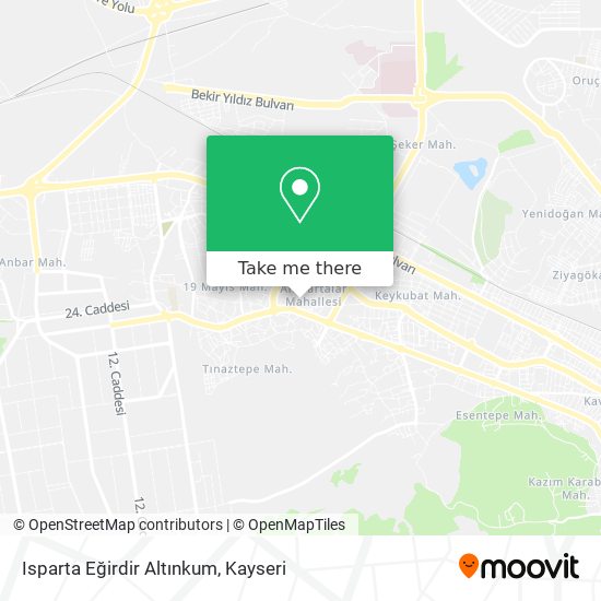 Isparta Eğirdir Altınkum map
